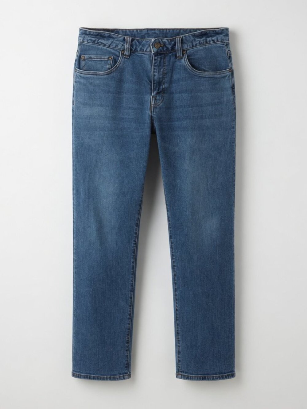 PrAna Jeans Mens 36x30 Standard Fit Blue Hillgard Straight Leg Gusset Crotch EUC